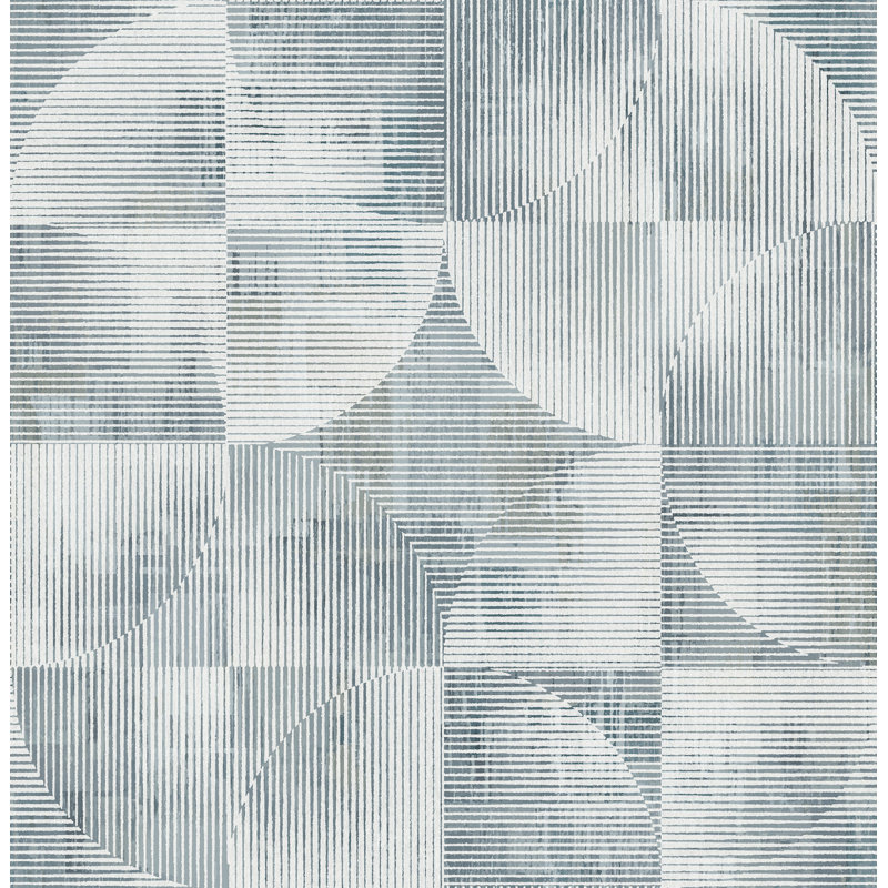 Papier peint géométrique Woodbine, Ardoise