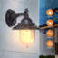 Matte Black 25cm H Outdoor Sconce