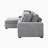 Odesser 115" W 2-Piece Chenille Sleeper Sectional-1138026909-1138026911