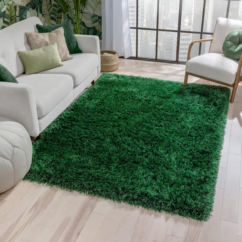 Kuki Solid Colour Shag Area Rug, Rectangle 160 x 220cm
