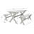 Marina 4 - Person Acacia Solid Wood Patio Dining Set Rectangular Table-38808256