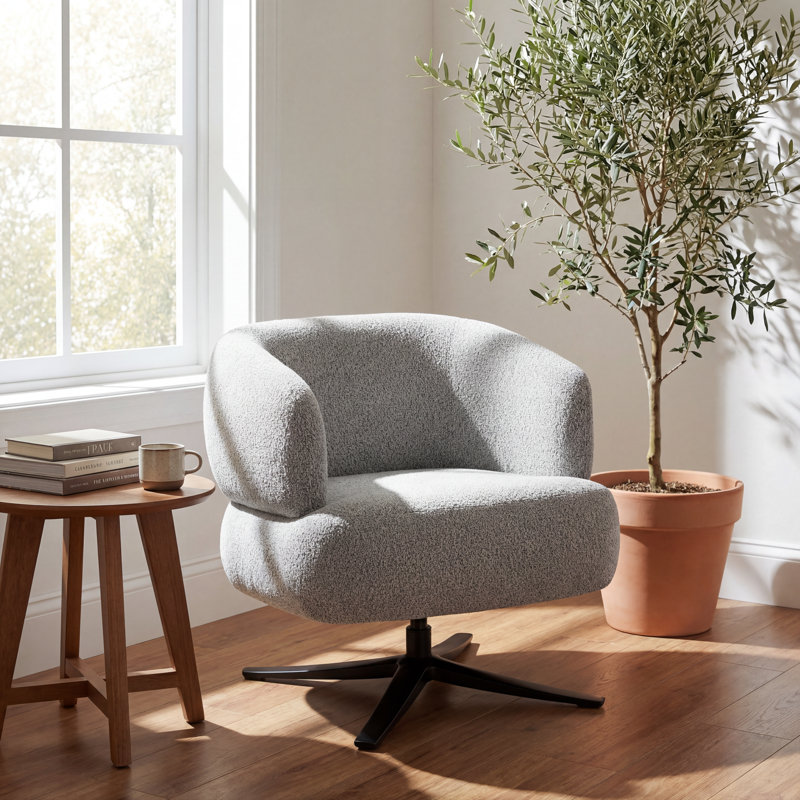 Fauteuil d'appoint pivotant 29 po, Gris