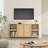  Boho Media Console - Rustic Rattan TV Stand for 70" TVs, Natural Wood Entertainment Center with Storage