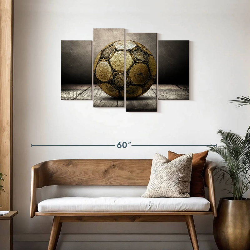 Retro soccer ball Sireci, H 27 po x l 43 po