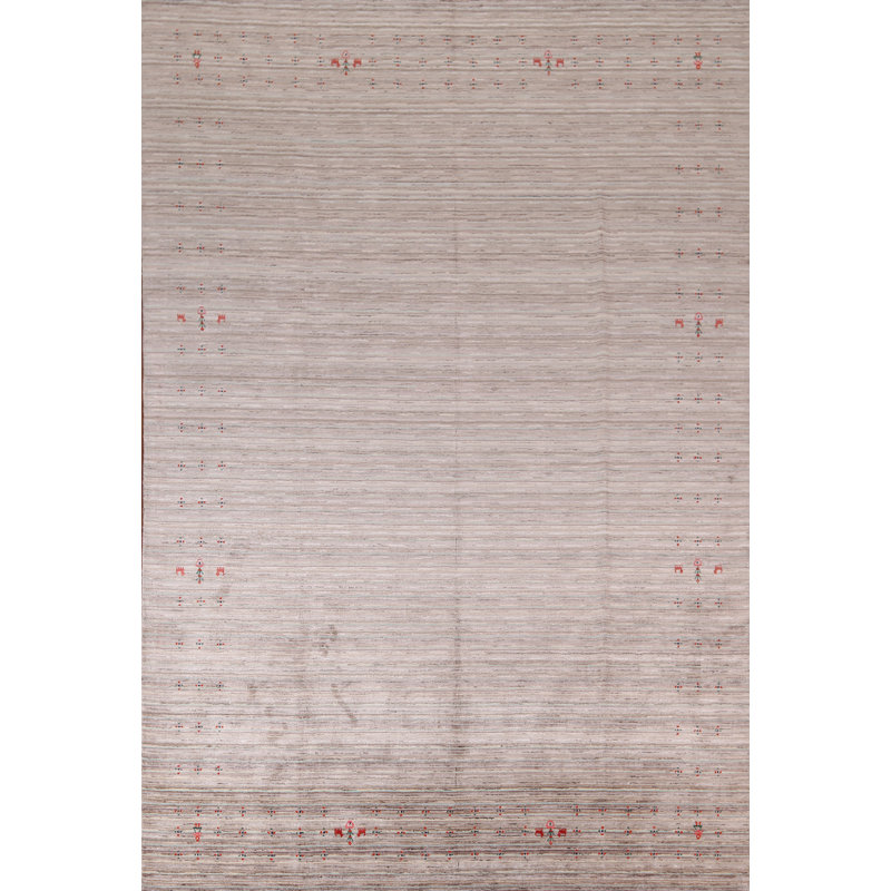 Tapis indien rayé Gabbeh 9 x 12