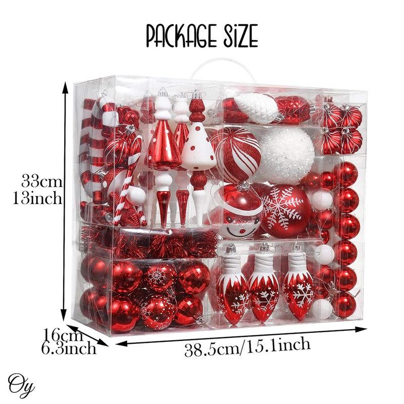 Ensemble de 155 décorations de Noël en forme de boule