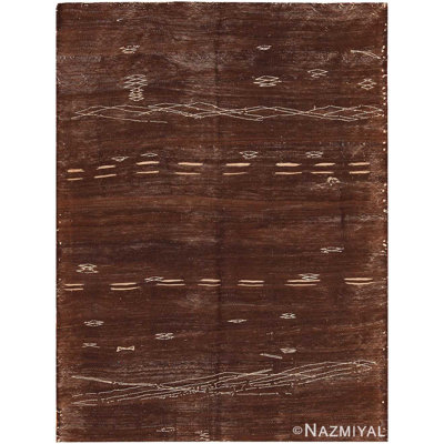 Tapis kilim brun rétro