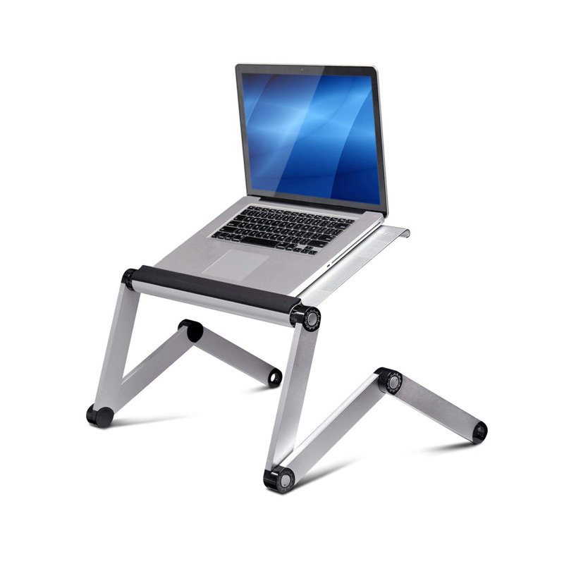 22.1'' H x 22.1'' W Laptop Cart, Silver