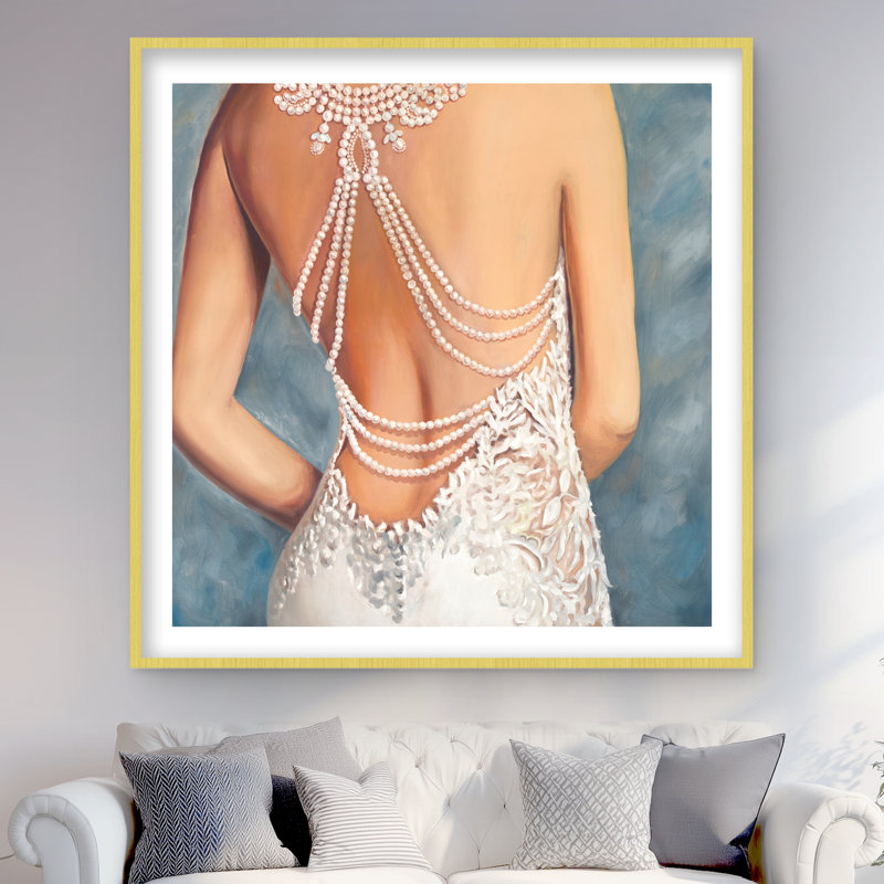 Robe de mariée - mode romantique encadrée, H 48 po x l 48 po