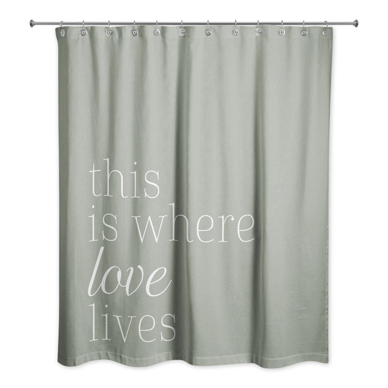 Rideau de douche Where Love Lives Olive