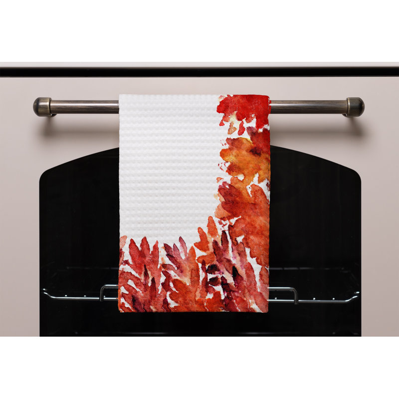 Cotton Floral Waffle Kitchen Towel