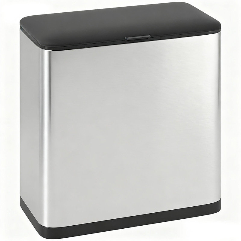 Stainless Steel Kitchen Trash Can, Silver
