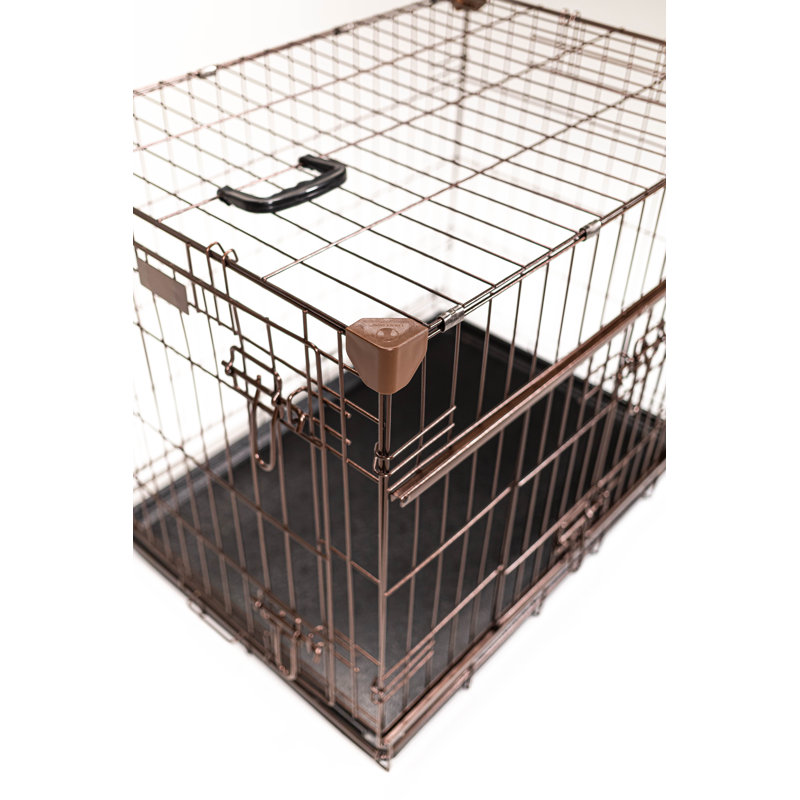 Extra Small Bronze Wire Dog Crate with Sliding Door