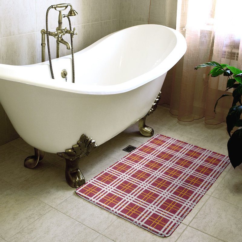 Tapis pour salle de bain Philadelphia, l 17 po x L 24 po, Orange/White