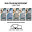 Tapis moderne performance gris, ivoire et bleu à motif abstrait Fanton-2079419344-2111089913