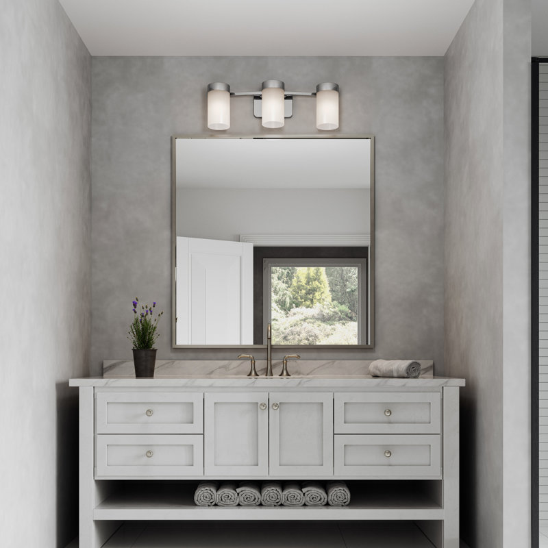 Éclairage de meuble-lavabo à intensité variable Gioele, 3, Chrome