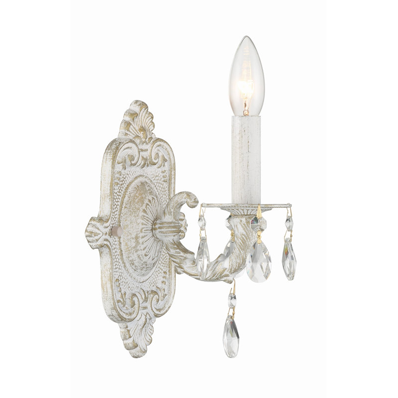 Abagail 1 - Light Candle Wall Light, Majestic Wood Polish, Antique White