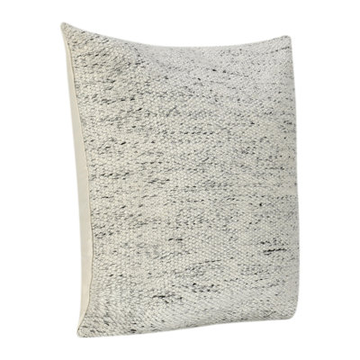 Stella 26" Recycled Fabric Fabric Throw Pillow, Ivory