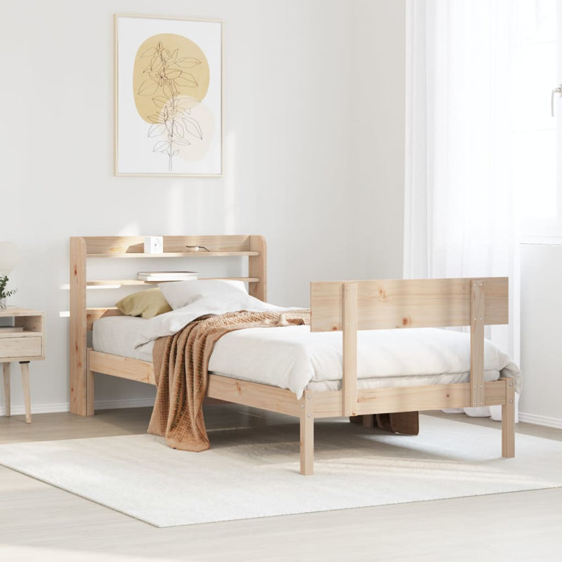 Solid Wood Storage Bed, Small Single (2'6)