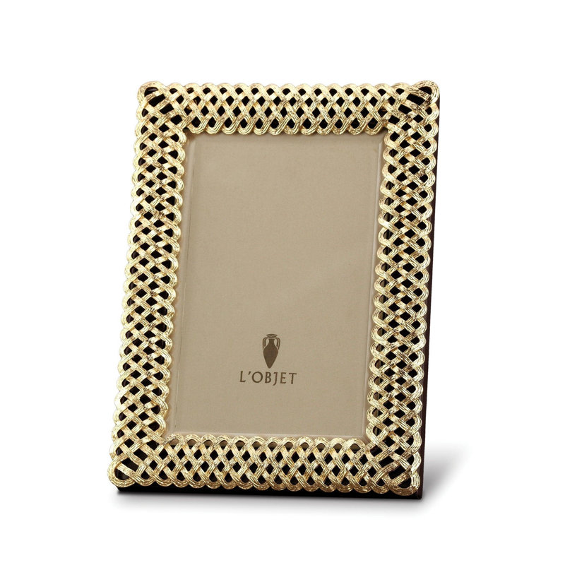 Braid Frame, Gold, 5" W x 7" H, 24k Gold Plated