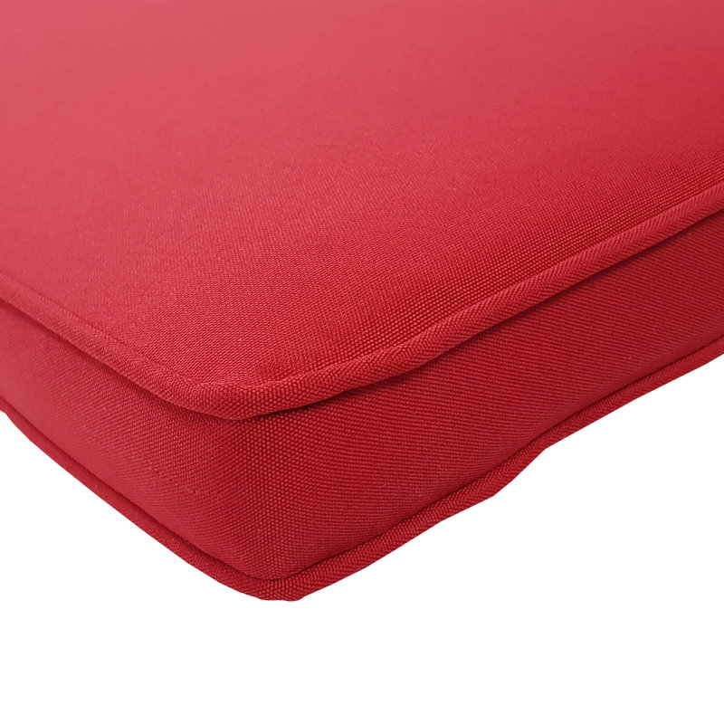 Garden Bench Cushion, 180cm x 48cm x 5cm, Red