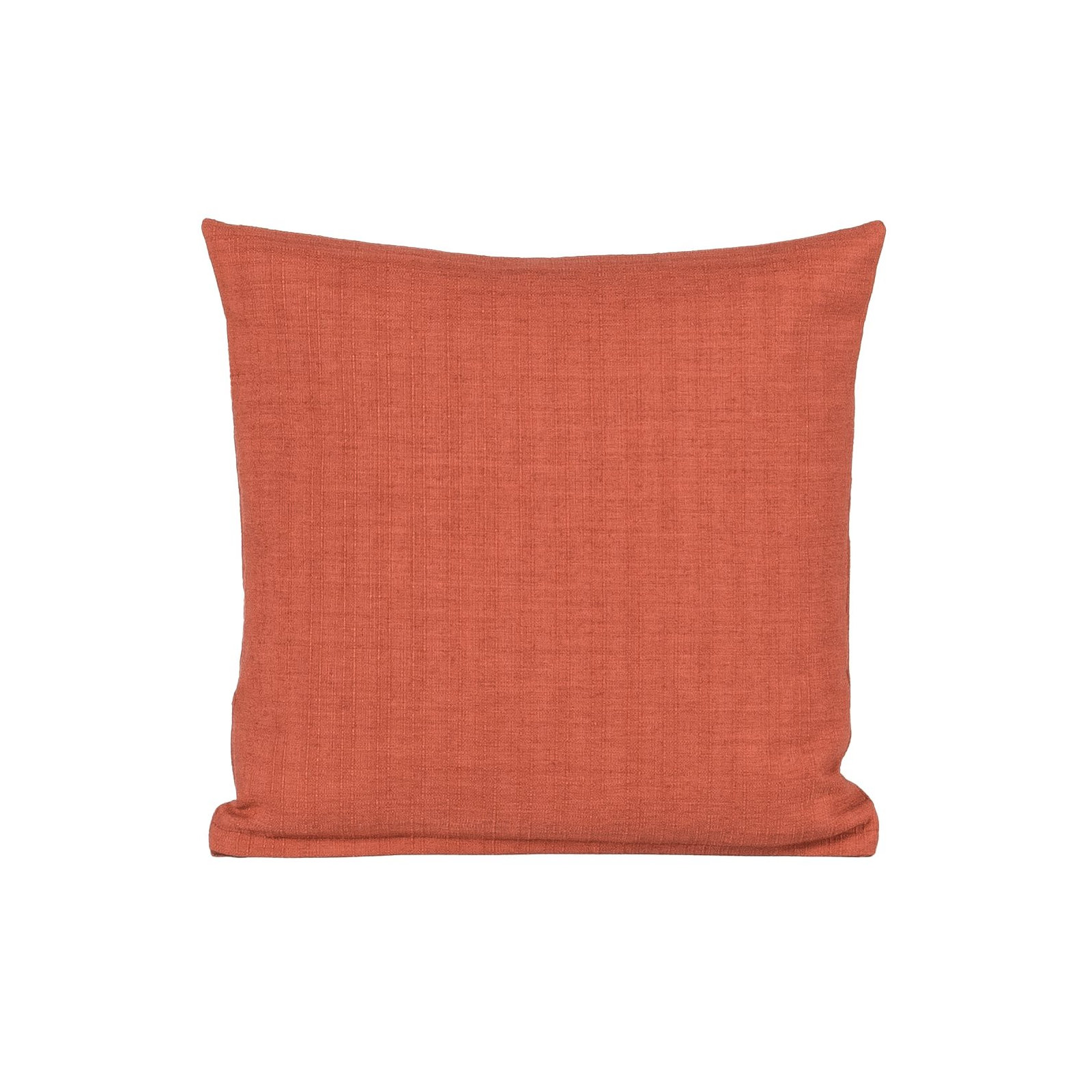 Indy Faux Linen Accent Pillow, Feather, Red, Square 22"