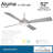 52" Aluma 4 - Blade LED Standard Ceiling Fan with Wall Control and Light Kit Included-52495320