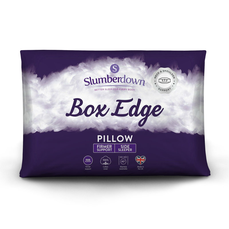 Slumberdown Box Edge Cotton Cover Firm Support Side Sleeper Pillow