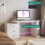 Table de bureau à domicile, bureau extensible avec tiroirs de rangement et tablette ouverte, bureau d'ordinateur avec huche