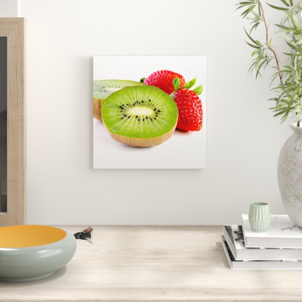 Leinwandbild Kiwi und Erdbeeren