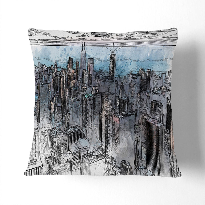 Square Throw Cushion, 40cm H x 40cm W x 15cm D