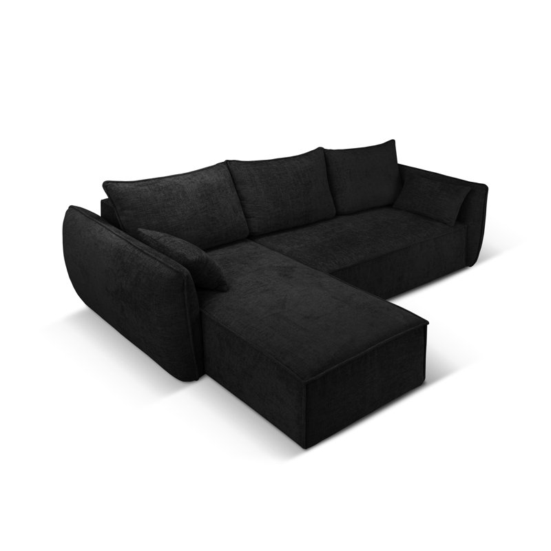 Blessington 4 Seater Sofa Bed, Left Hand Facing, Black