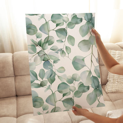 «Botanical Eucalyptus Leaves», motif de chalet non encadré, reproduction d'art