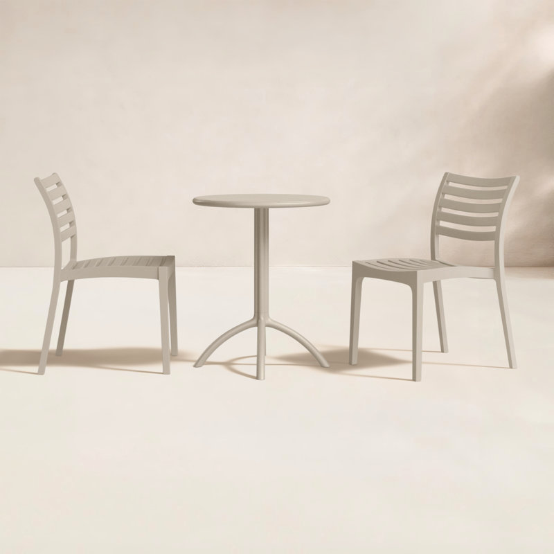 Jacinta 2 - Person 23.6" Bistro Set, Taupe