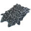 Tapis à poils longs en fausse fourrure de bison noir et beige-95756289