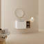Meuble-lavabo à fermeture en douceur avec lavabo et petites tablettes de rangement