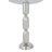 Modern Stacked Metal Table Lamp with Glass Accents and Linen Shade-512851596