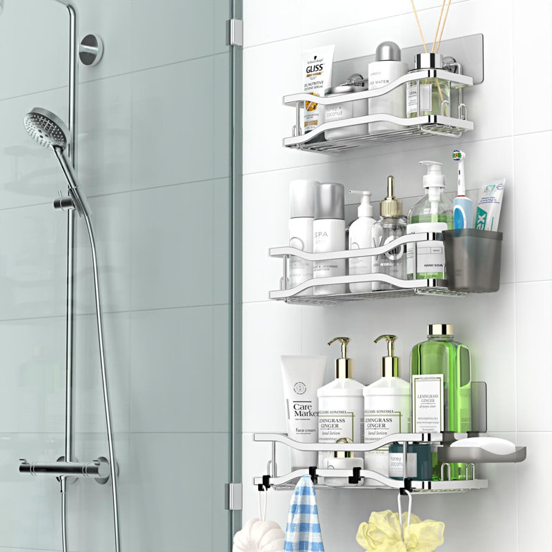 Serviteur de douche en acier inoxydable Noll, Chrome