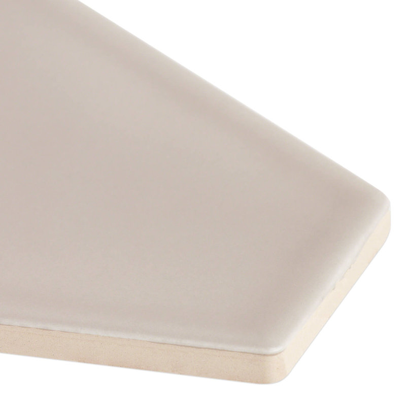 Manchester 4x8 Hexagon Glossy Ceramic Tile, Taupe Beige