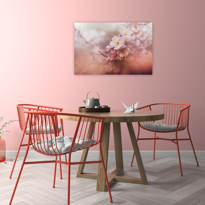 Fleurs de cerisier roses tendres, délicates, oniriques et éthérées, impression d'art mural nature, H 24 po x l 36 po