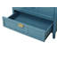 Commode 3 tiroirs de style Mid-Century moderne, commode décorative côtière bleu clair avec poignées en métal doré, armoire de rangement en placage de bois avec pieds en bois massif pour la chambre à coucher, vestibule