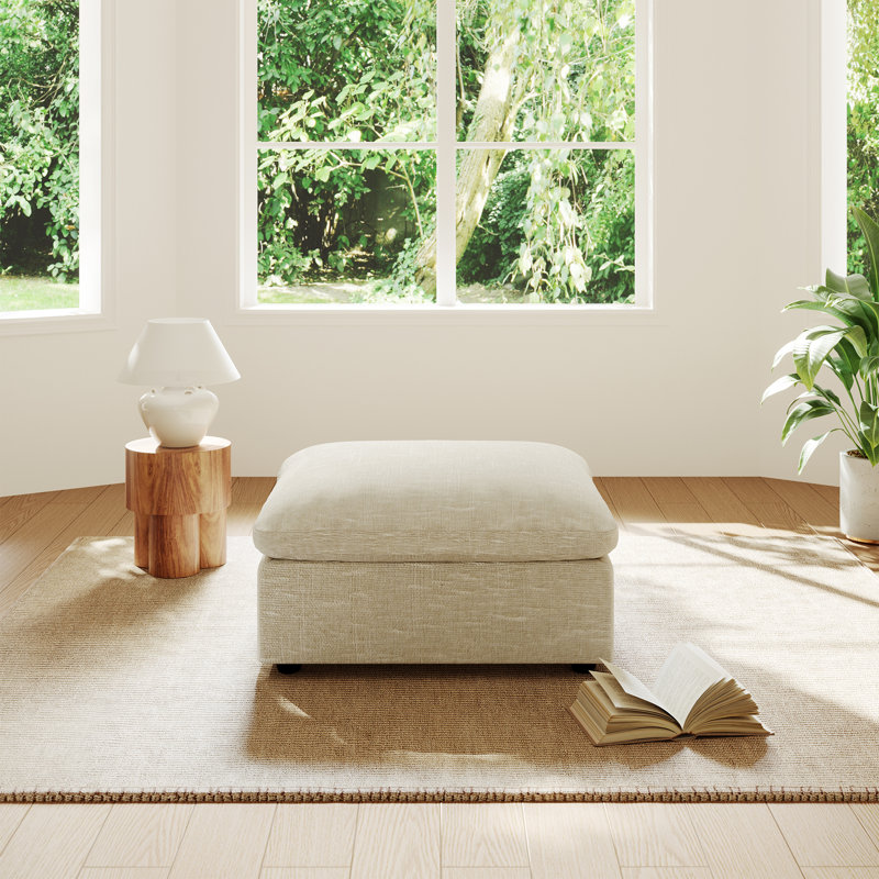 Canapé rembourré avec repose-pieds modulaire Cloud Couch, Beige