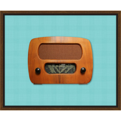 « rétro radio v », reproduction d’impression encadrée