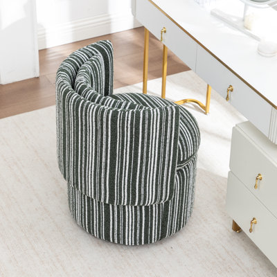 Chaise d'appoint rembourrée avec rangement et roulettes