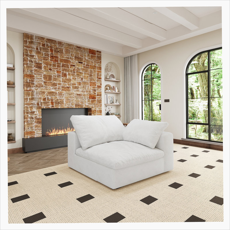 Oversized Cloud Modular Sectional Sofa,120" Down Filled Comfort 3Seater Sofa Couch