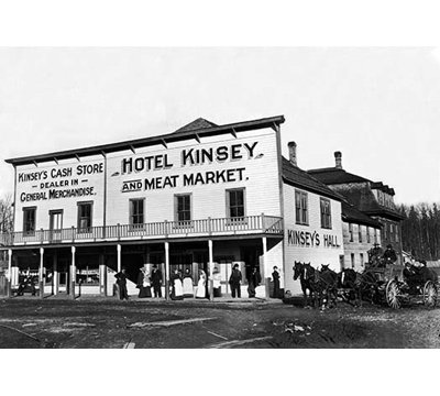 «Hotel Kinsey and Meat Market» par Darius Kinsey, reproduction de photo