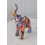 Éléphant avec statue en résine colorée et moderne - Berdan, décoration intérieure moderne unique, 8 po x 4 po x H 10 po