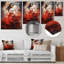 «Red Rhythmic Flamenco Passion» - danse, art mural en métal-101154073