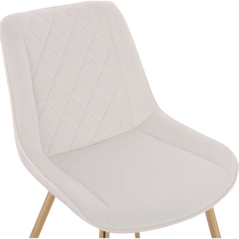 Chaise rembourrée en velours Krisha
