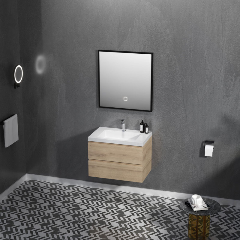 Ensemble de meuble-lavabo simple 35 po avec surface solide Kayleeh